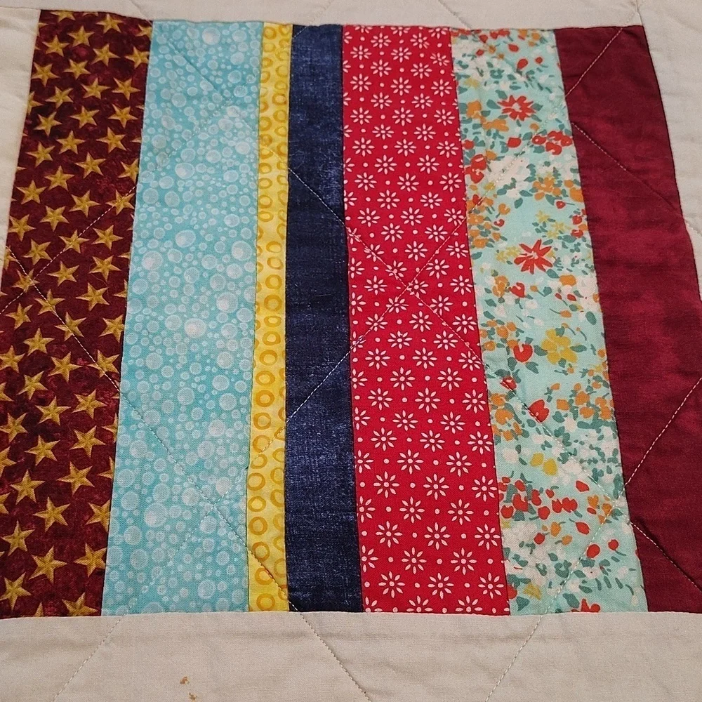Handmade Quilted Hand Stitched Placemats Kitchen Chickens Funny Farm Funny